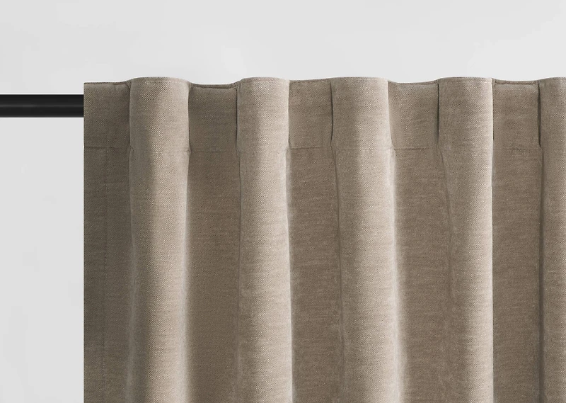 Adalee Velvet Curtain 96 Ash