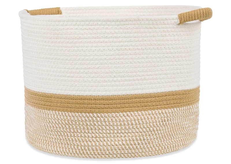 Rosio Basket Large Ivory/Tan