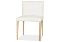 Marciona Lthr Dining Chair -Forega Wht