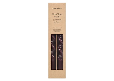Twist Taper Candles Set Bordeaux