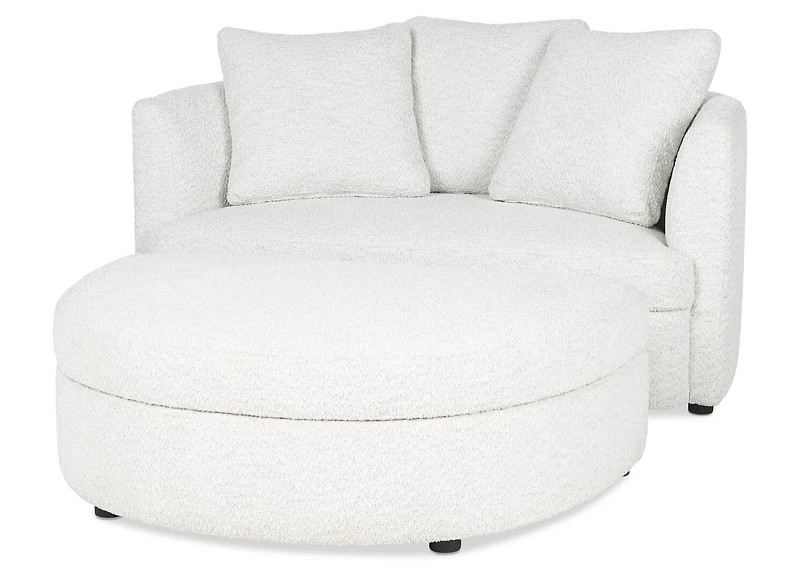 Alma Storage Ottoman -Cali Snow