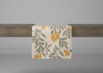 Morris Table Runner Natural/Sage