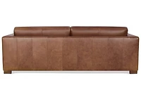 Gaetano Leather Sofa -Saddle Brown