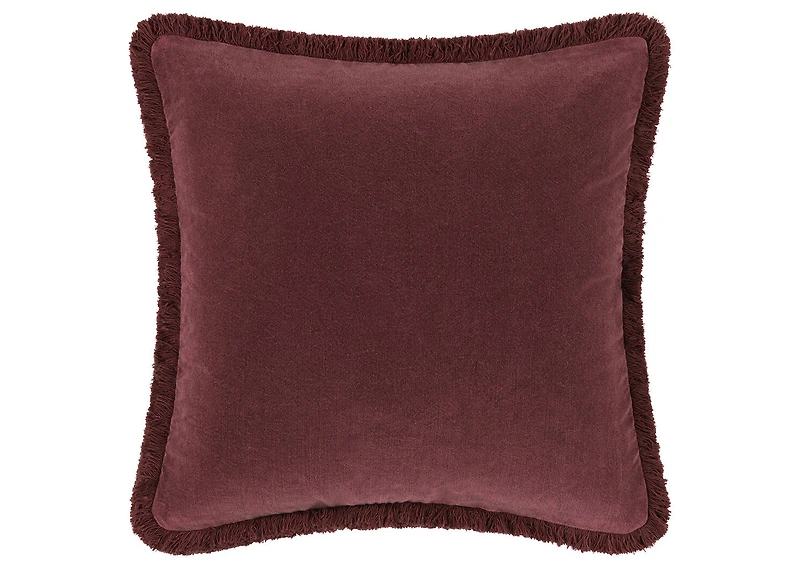 Aline Velvet Pillow 20x20 Bordeaux