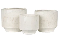 Fleur Planter Medium Speckled White