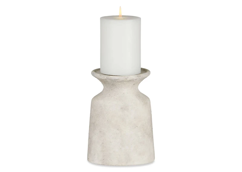 Cillian Candle Holder Short White