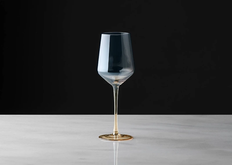 Abie Wine Glass Amber/Grey