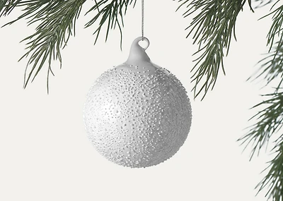 Vale Ball Ornament White