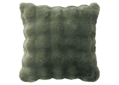 Zoey Faux Fur Pillow 20x20 Green