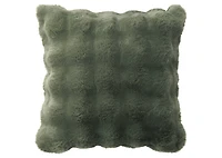 Zoey Faux Fur Pillow 20x20 Green