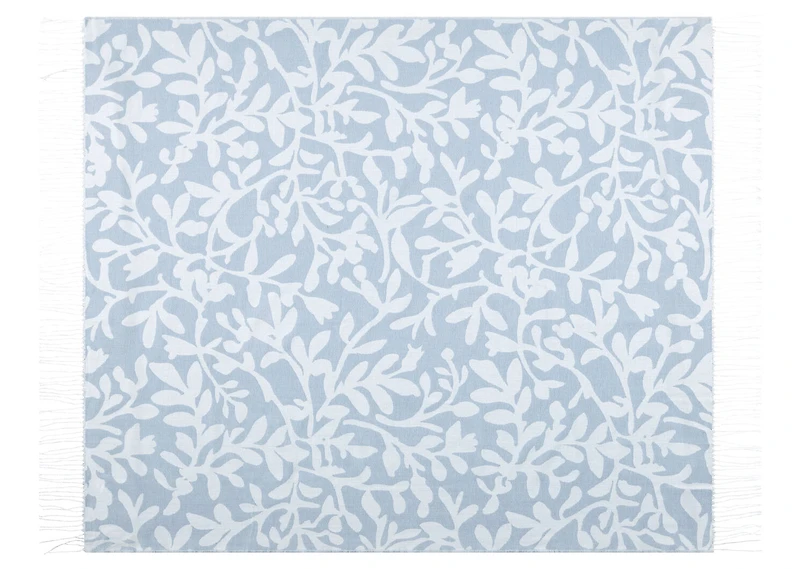 Sabena Throw Blue/Ivory