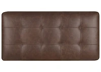 Carson Leather Ottoman -Wes Rum