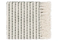 Whitby Throw Ivory/Green