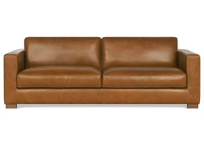 Gaetano Leather Sofa -Saddle Tan