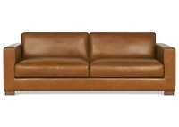 Gaetano Leather Sofa -Saddle Tan