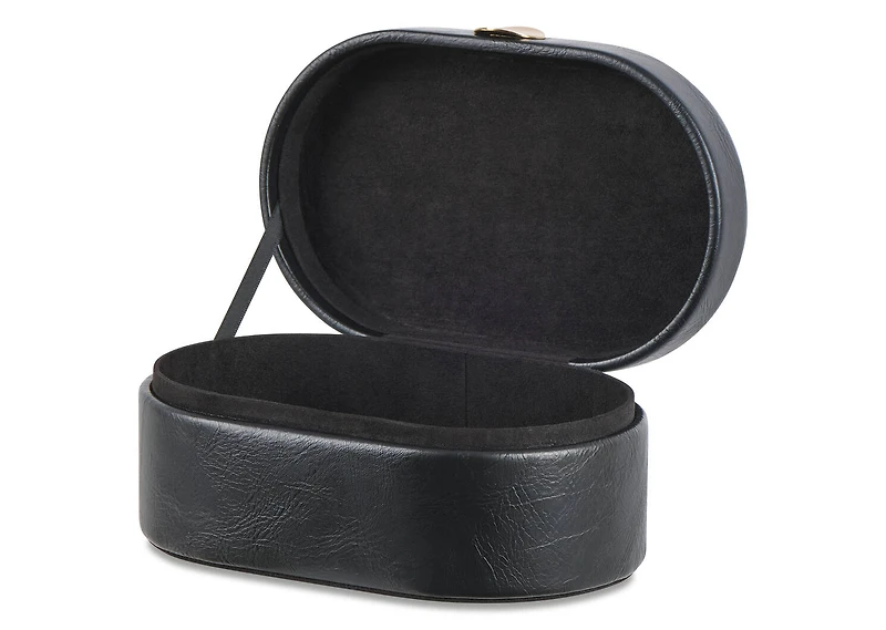 Tessa Storage Box Oval Small Black