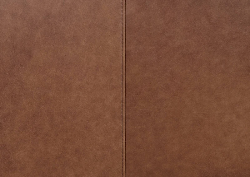 Gaetano Leather Sofa -Saddle Brown
