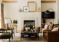 Yvonne Mantle Mirror Antiqued Brass