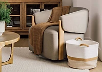 Alicent Swivel Armchair -Vaughn Sand