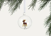Reindeer Globe Ornament