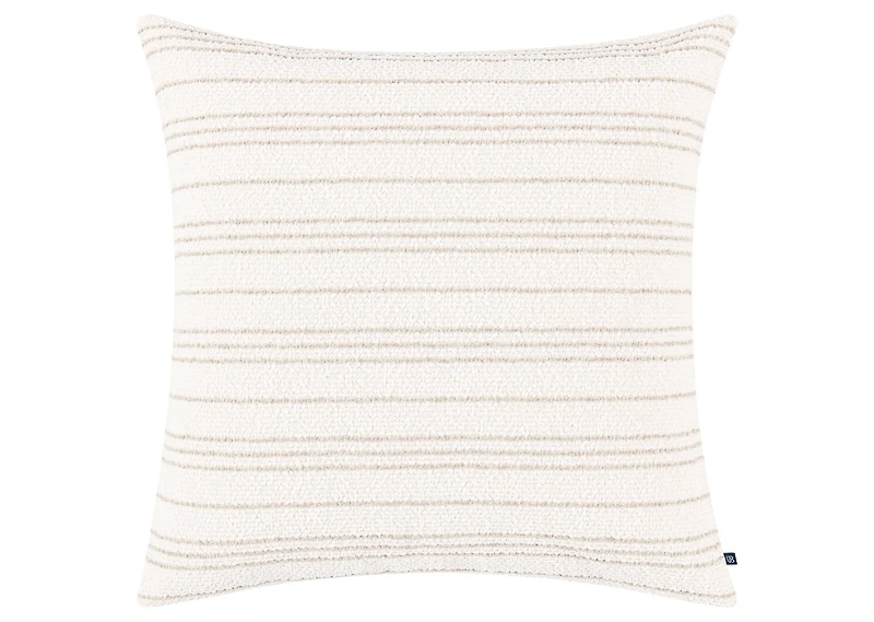 Cierra Striped Pillow 20x20 Ivory/Sand