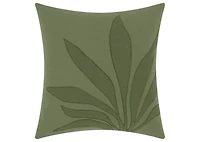 Ambrose Cotton Leaf Pillow 20x20 Green