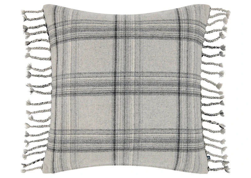 Harling Plaid Pillow 20X20 Grey