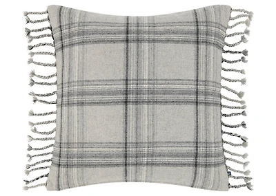Harling Plaid Pillow 20X20 Grey