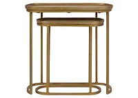 Lisboa Nesting Table Set -Brass
