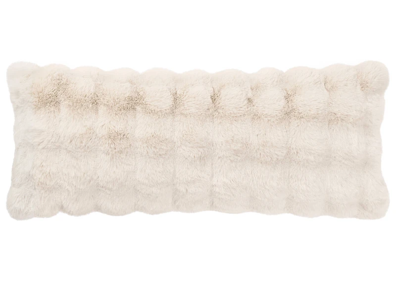 Zoey Faux Fur Pillow 14x36 Oyster