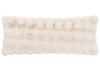 Zoey Faux Fur Pillow 14x36 Oyster