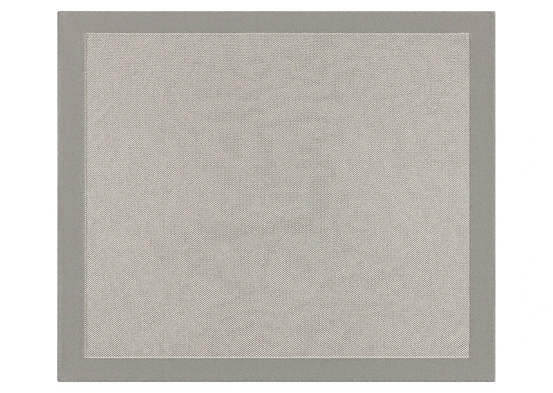 Esco Cotton Border Throw Lt.Grey Melange