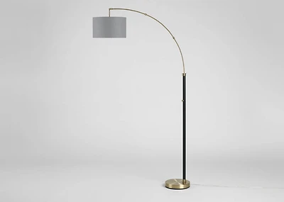 Yonge Arc Floor Lamp Black/Brass