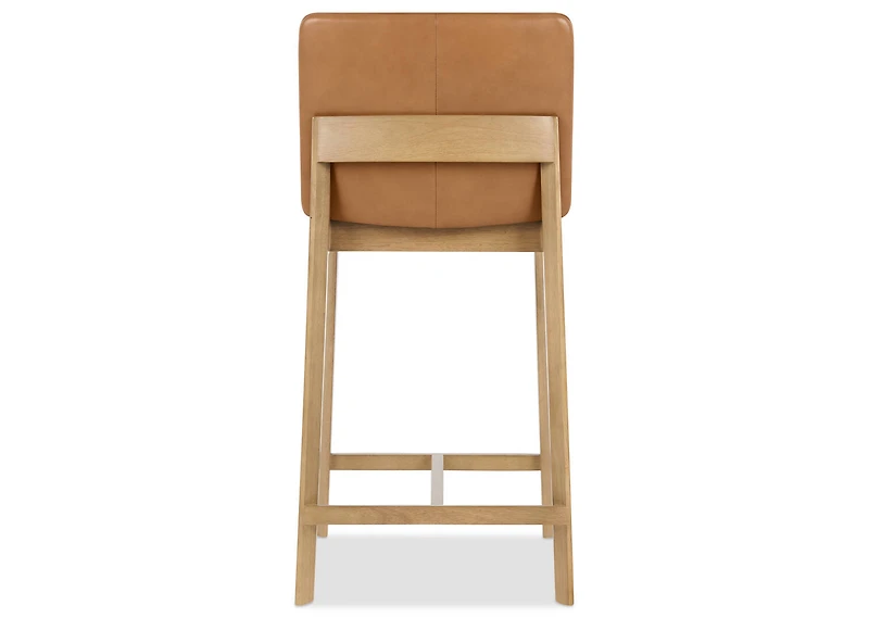 Ciera Leather Counter Stool -Olson Camel