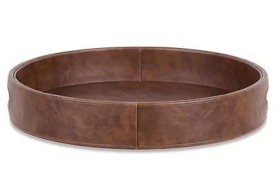 Tessa Round Tray Small Cognac