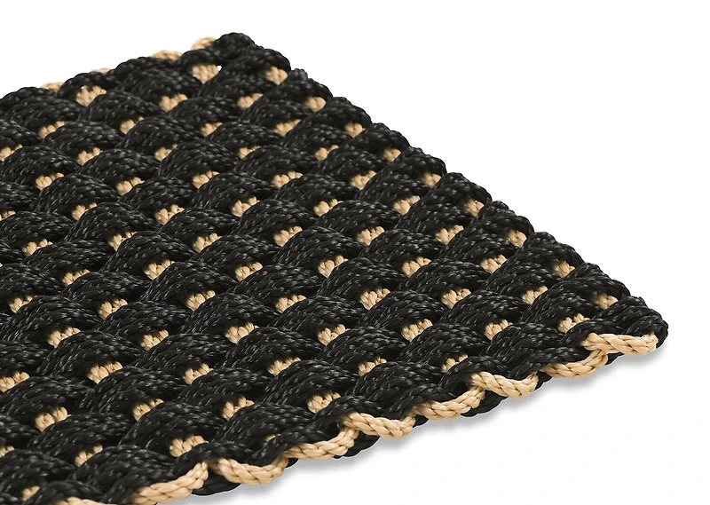 Rope Woven Doormat Black