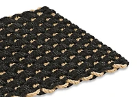 Rope Woven Doormat Black