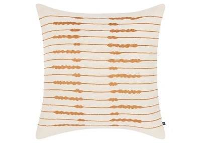 Zeb Cotton Pillow 20x20 Ivory/Brown