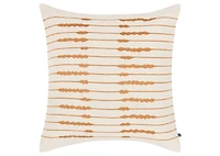 Zeb Cotton Pillow 20x20 Ivory/Brown