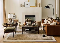 Solstice Accent Table -Faux Travertine