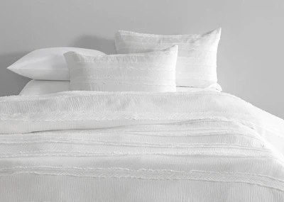 Umbria Cotton Duvet Set King Ivory