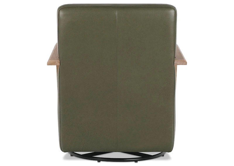 Simone Leather Swivel Chair -Ari Moss