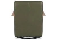 Simone Leather Swivel Chair -Ari Moss