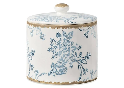 Chelsea Canister Large Ivory/Blue