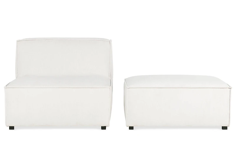 Felix Chair/Ottoman -Tao Ivory