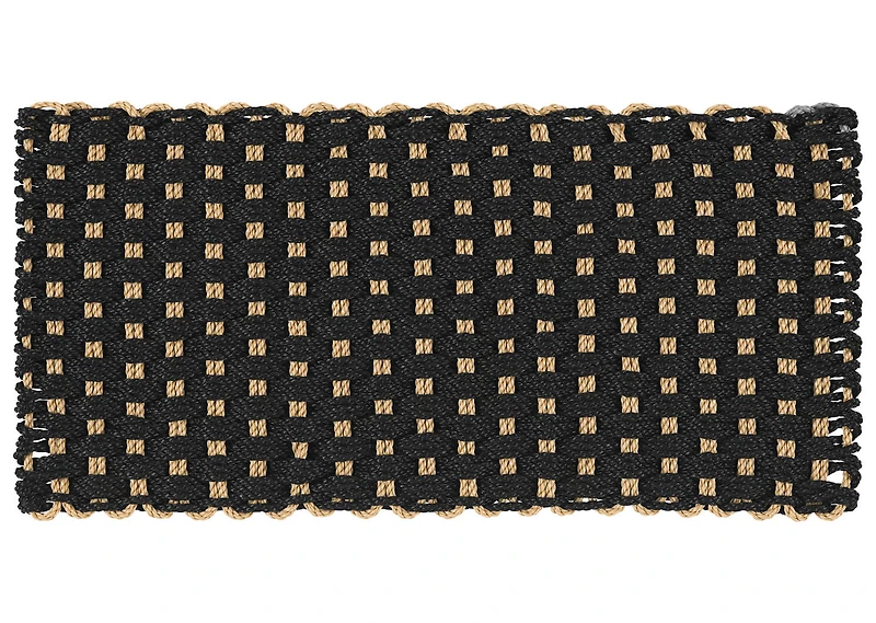 Rope Woven Doormat Black