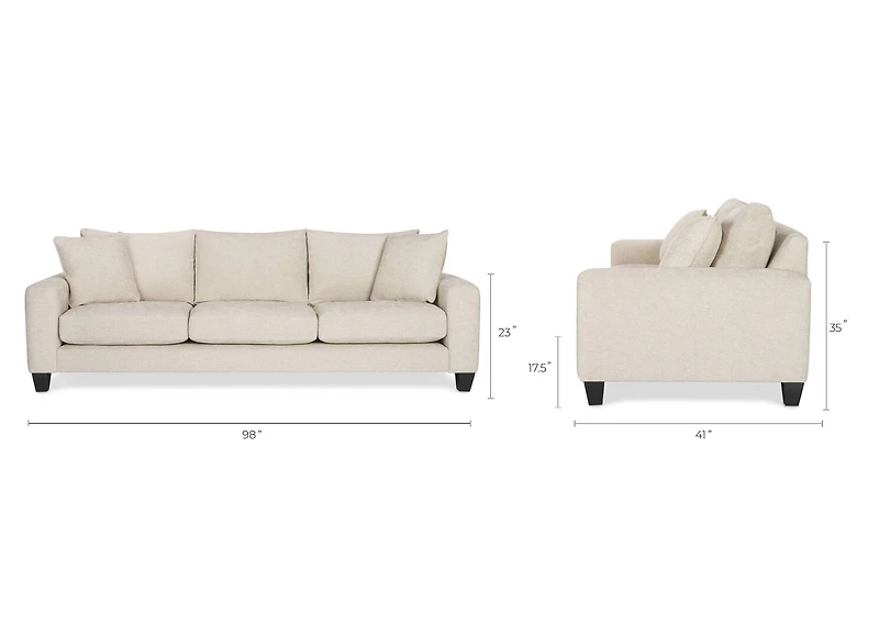 Bronx Sofa -Fairfax Almond
