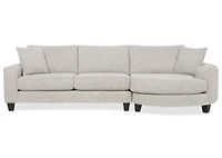 Bronx Round Chaise RCF -Fairfax Almond