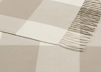 Sabena Checkerboard Throw Ivory/Tan