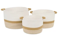 Rosio Basket Small Ivory/Tan
